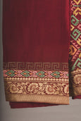 Multi colour phulkari Suit Maroon