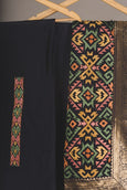 Multi colour phulkari Suit Navy