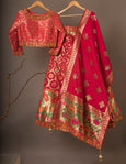 Pink Brocade Lehenga