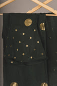 Polka Dot Bell Sleeves Suit Bottle Green