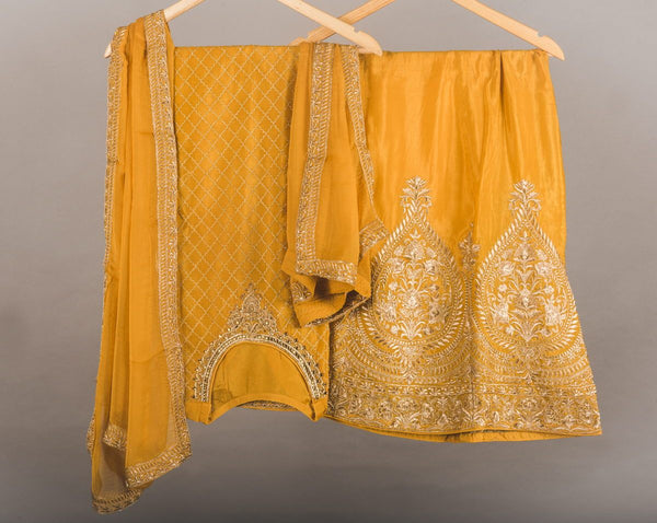 Yellow Chiffon Sharara