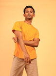 Everyday Essential T-Shirt with Pocket-Marigold