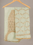 Pastel Green Chanderi Gota Patti Suit Fabric