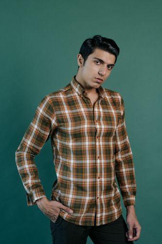 Olive Madras Checks Shirt